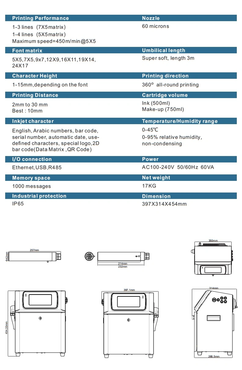 Continuous DOT Matrix Printer Resell Leadtech Cij Inkjet