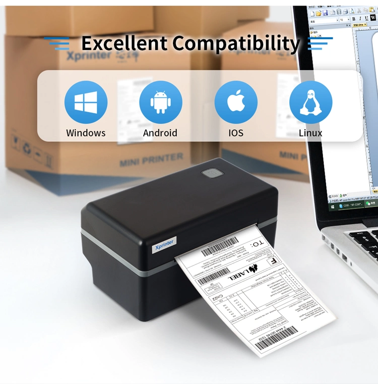 Xprinter XP-D462B ODM High Speed Printing 4 Inch Thermal Label Printer Portable Shipping Label Printer