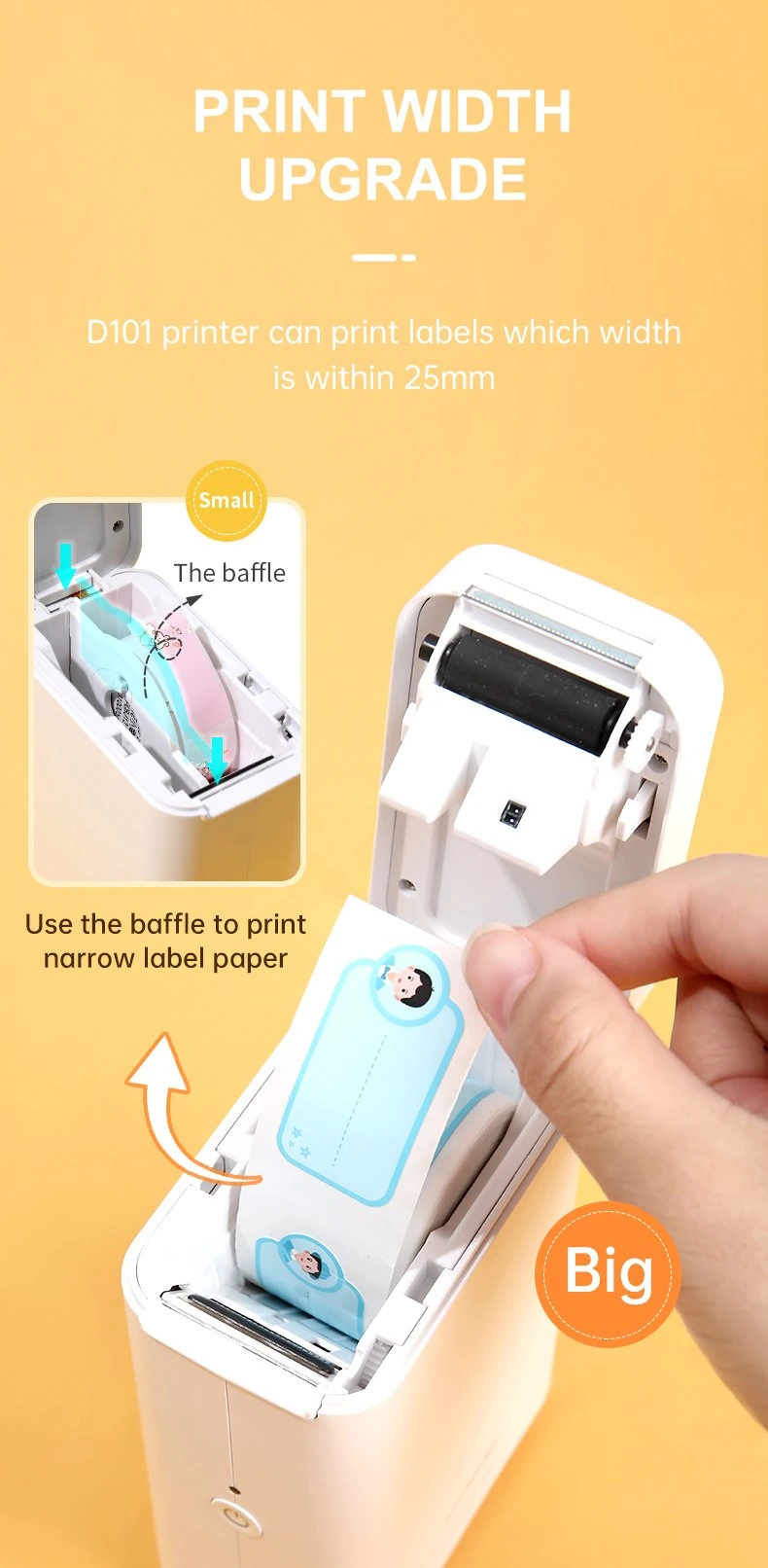 Niimbot D101 Barcode Portable Mini Sticker Printer Label Maker Thermal Label Printer