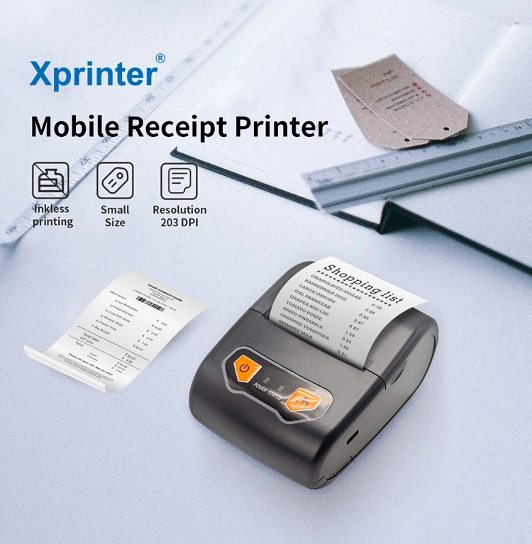 Xprinter XP-P502A Hand Held Printer Portable Receipt Impresora Portatil Bluetooth Thermal Printer