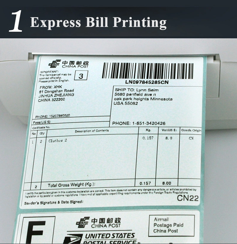 Desktop Zd220t/Zd888t Thermal Transfer Barcode Sticker Label Printer for Zebra