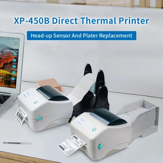 Xprinter XP-450B 데스크탑 4인치 무잉크 휴대용 블루투스 라벨 열전사 프린터