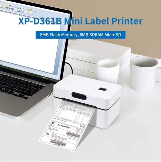 Xprinter XP-D361B 물류용 4인치 고속 운송장 프린터 배송 라벨 프린터