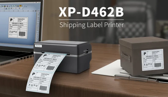 Xprinter XP-D462B ODM 고속 인쇄 4인치 열전사 라벨 프린터 휴대용 배송 라벨 프린터